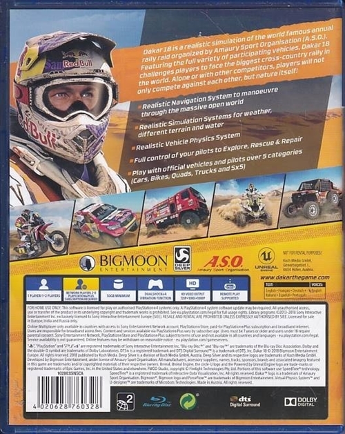 Dakar 18 - PS4 (B Grade) (Genbrug)